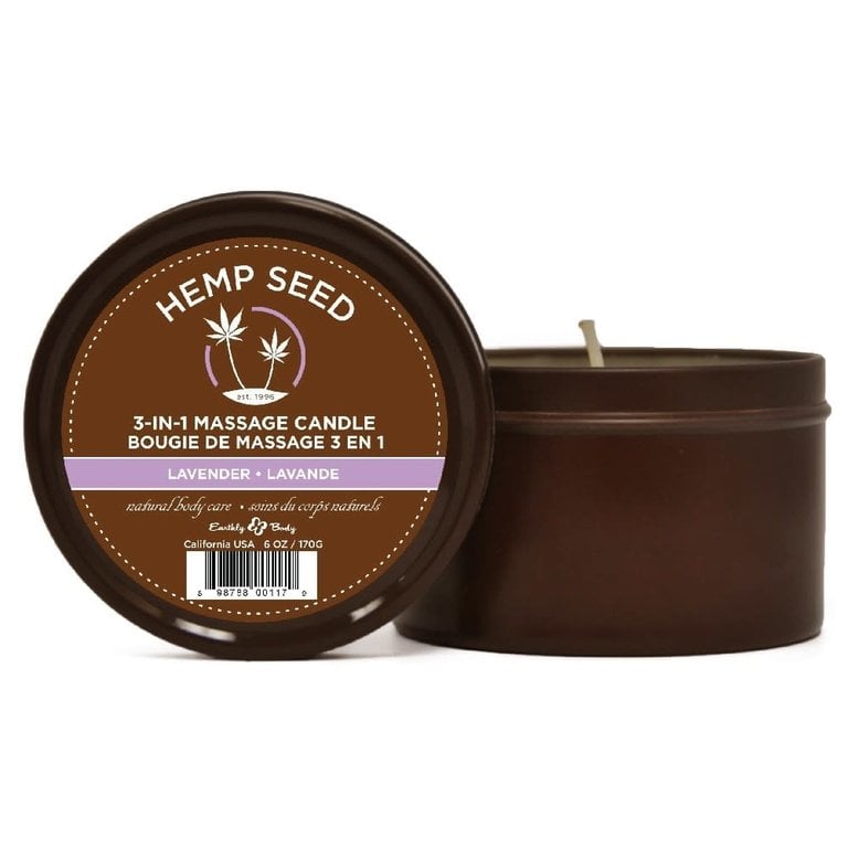 Earthly Body 3-In-1 Massage Hemp Candle -