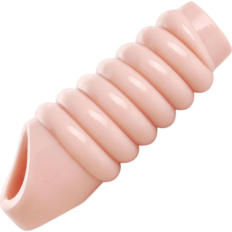 XR Brand Really Ample Ribbed Penis Enhancer  - Natural
