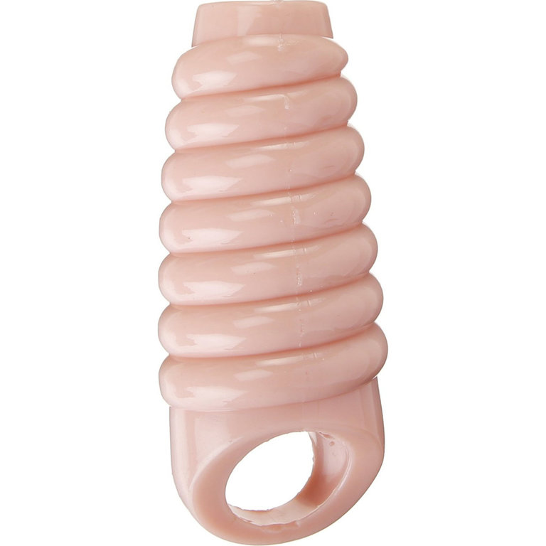 XR Brand Really Ample Ribbed Penis Enhancer  - Natural