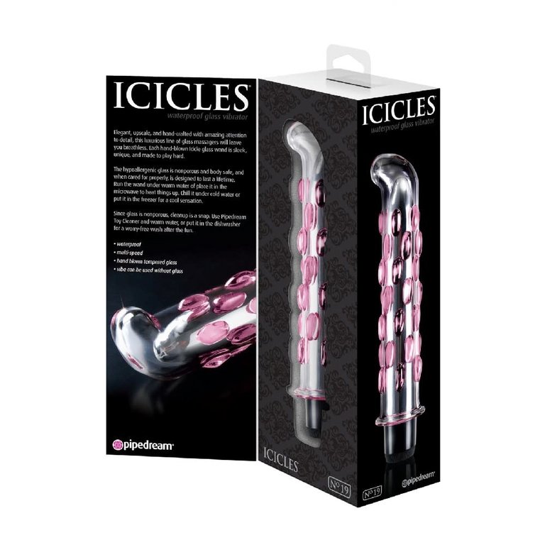 Pipedream Icicles No. 19 Vibrating Glass Dildo