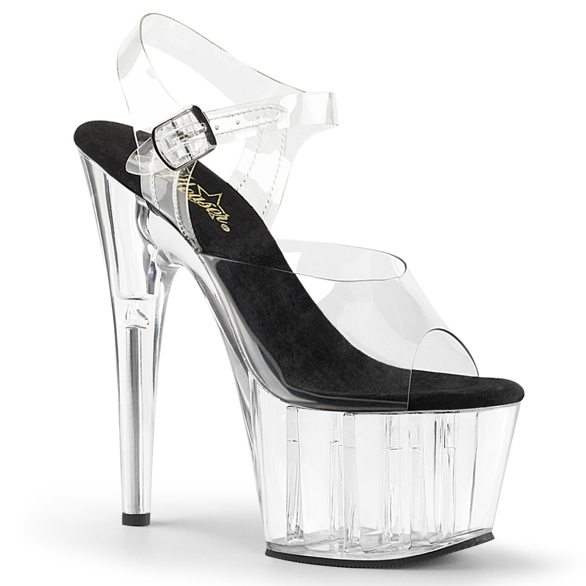 3 Inch Heel Clear Ankle Strap Sandals | BELLE-308 Clear – Shoecup.com