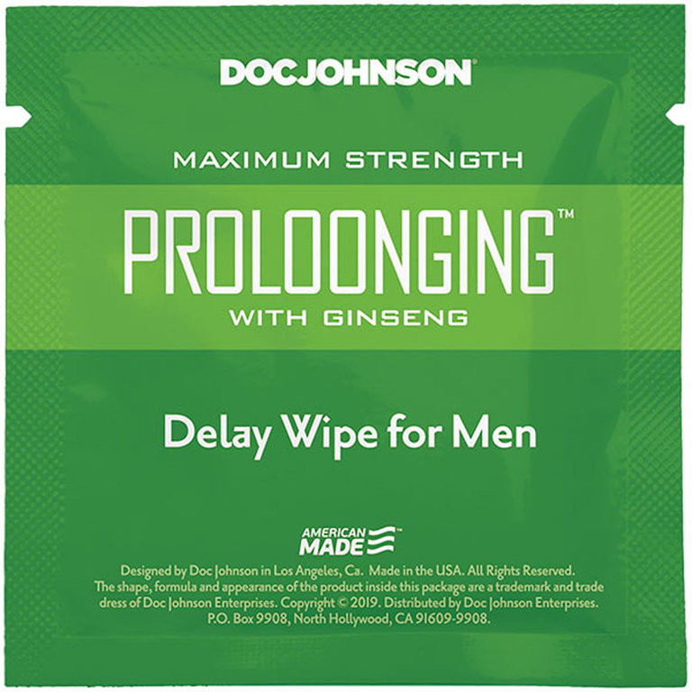 Doc Johnson Delay Wipes for Men 10-Pack