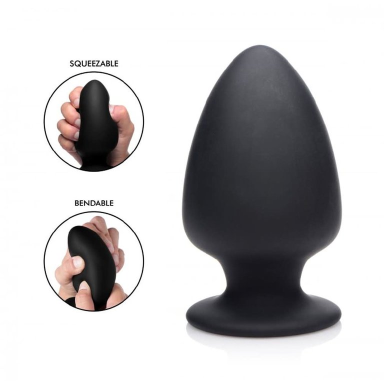 XR Brand Squeeze-It Squeezable Silicone Anal Plug - Medium