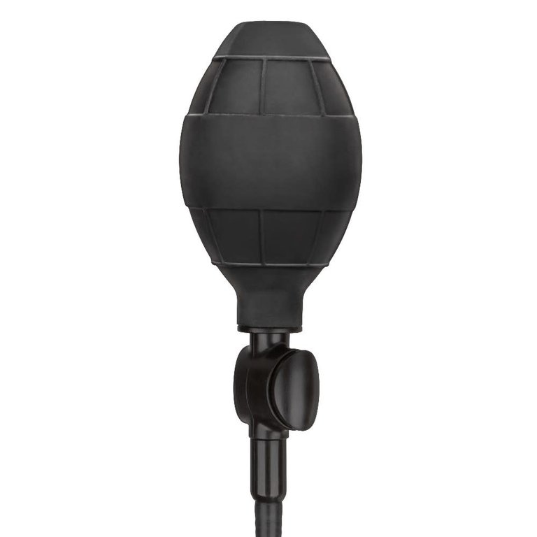 CalExotic Silicone Inflatable Anal Plug - Medium - Black