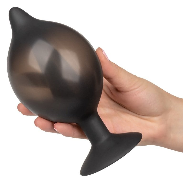 CalExotic Silicone Inflatable Anal Plug - Large - Black