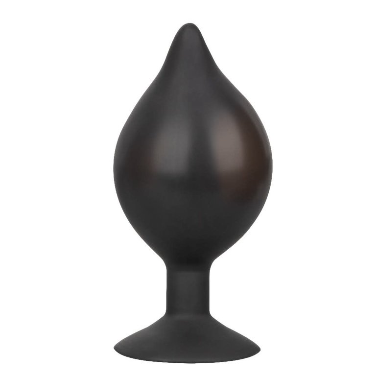 CalExotic Silicone Inflatable Anal Plug - Large - Black