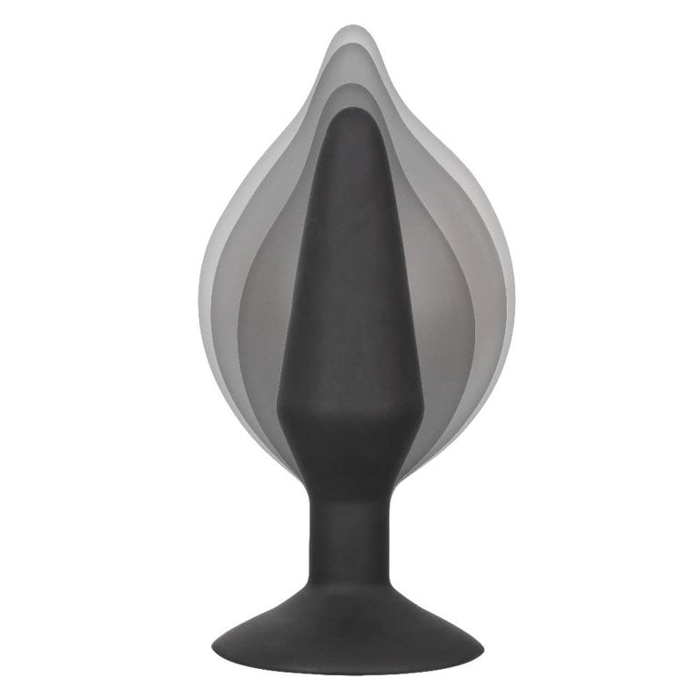 CalExotic Silicone Inflatable Anal Plug - Large - Black