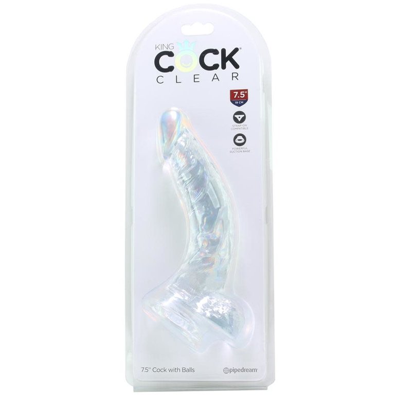 Pipedream King Cock Clear 7.5" Cock With Balls