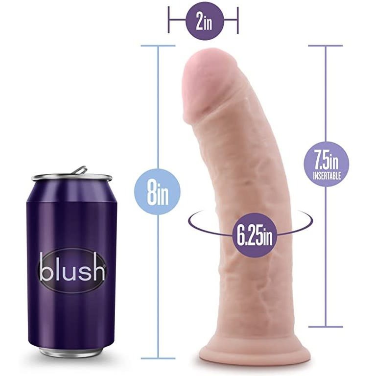 Blush Novelties Au Naturel - 8 Inch Dildo With Suction Cup - Vanilla