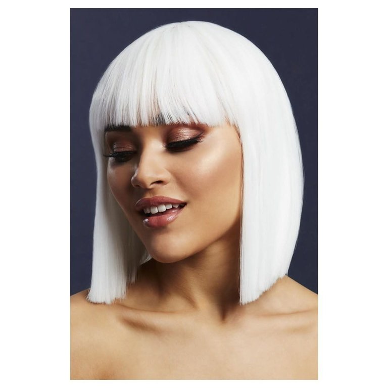 Fever/Smiffys Ice White Blunt Cut Lola Wig