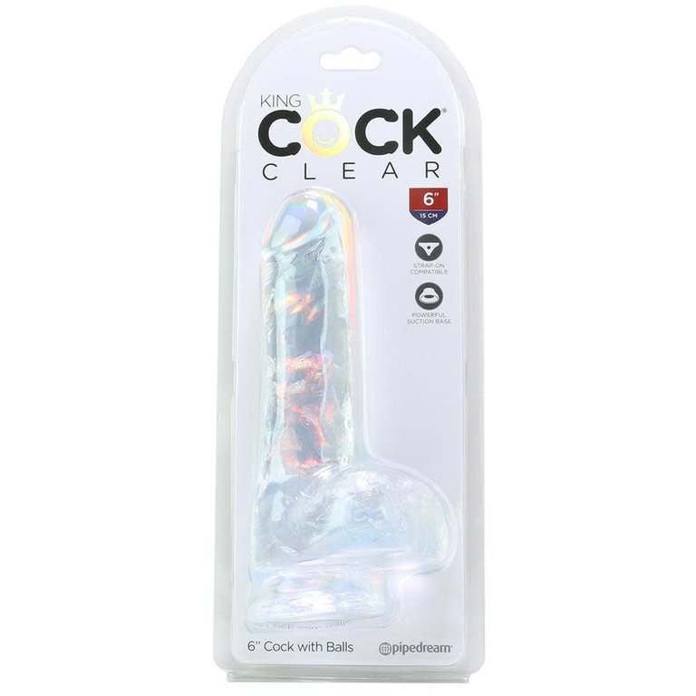 Pipedream King Cock Clear ​6" Cock With Balls