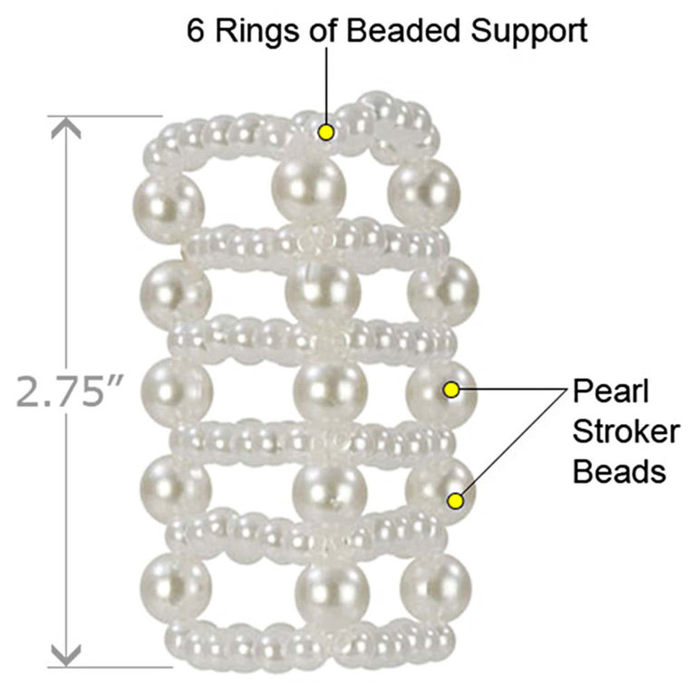 CalExotic Basic Pearl Stroker Beads - Large