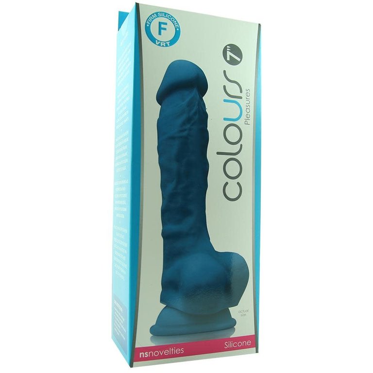 NS Novelties Colours Pleasures 7 inch Dildo - Blue