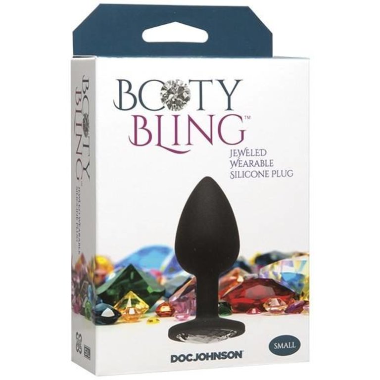 Doc Johnson Booty Bling Silicone Plug Clear Crystal
