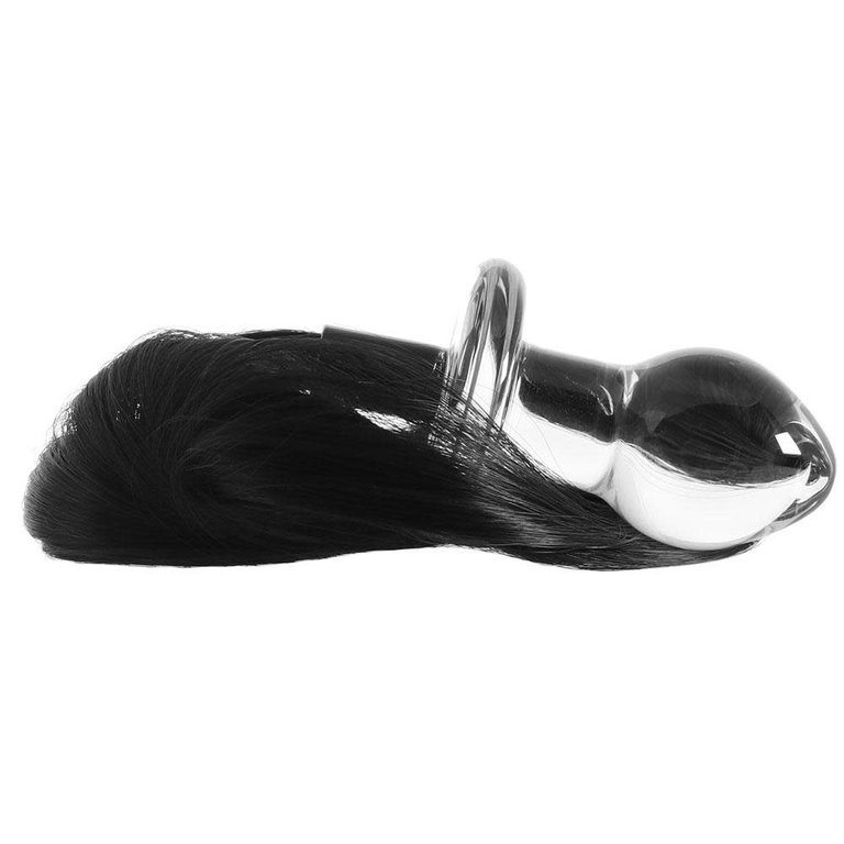 Glas 3" Horse Tail Glass Butt Plug