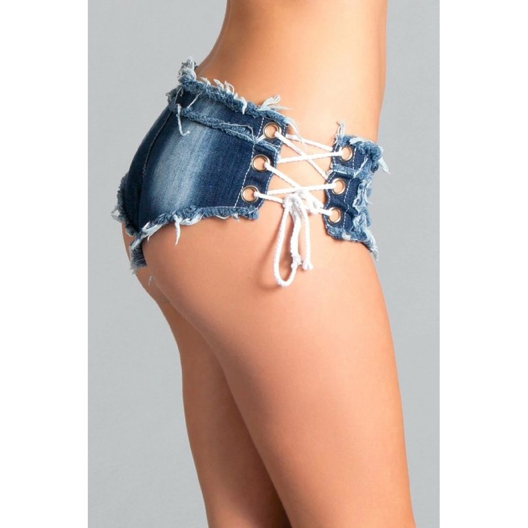 Be Wicked Strings Attached Denim Shorts