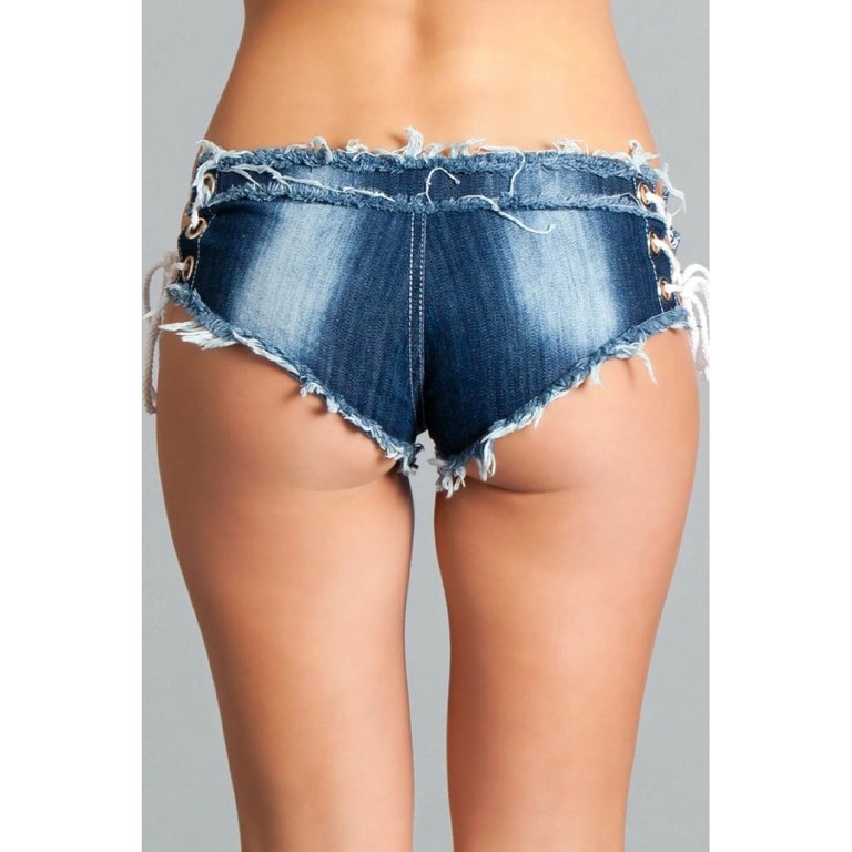 Be Wicked Strings Attached Denim Shorts