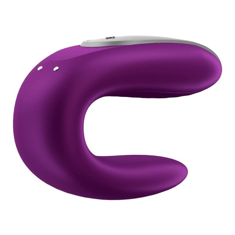 Satisfyer Double Fun Couples App Vibrator With Remote Purple