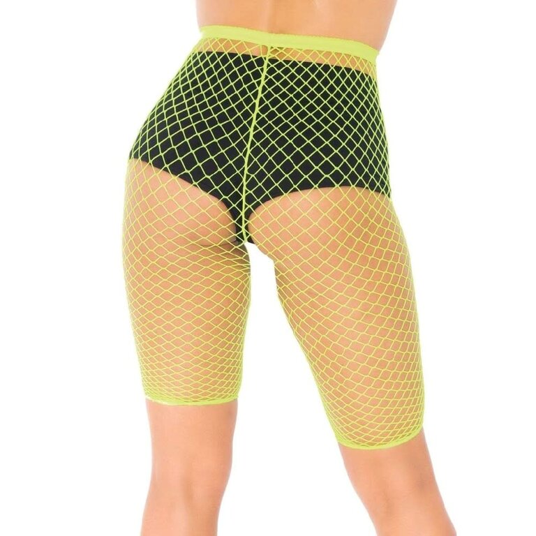 Leg Avenue Fishnet Biker Shorts - One Size Fits Most