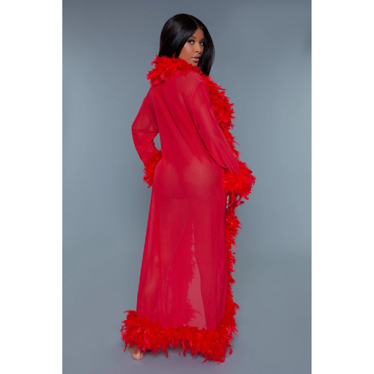 Be Wicked Deluxe Feather Robe