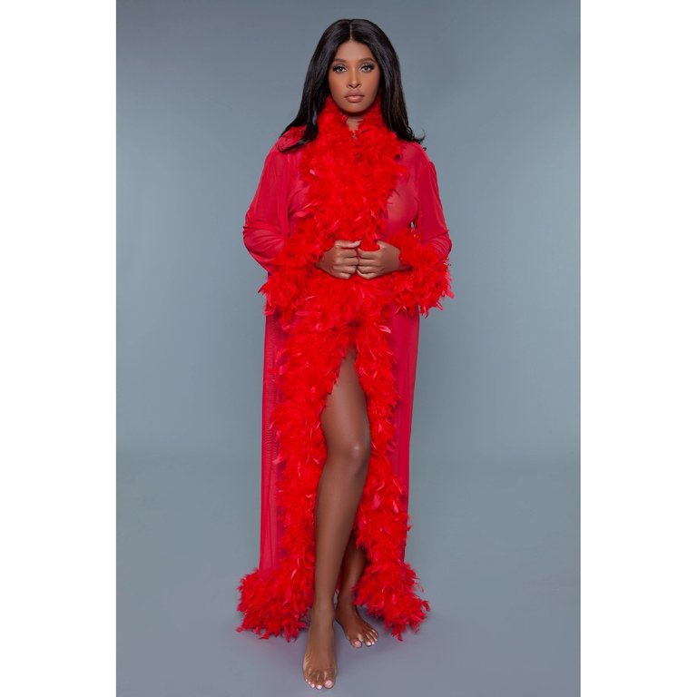 Be Wicked Deluxe Feather Robe