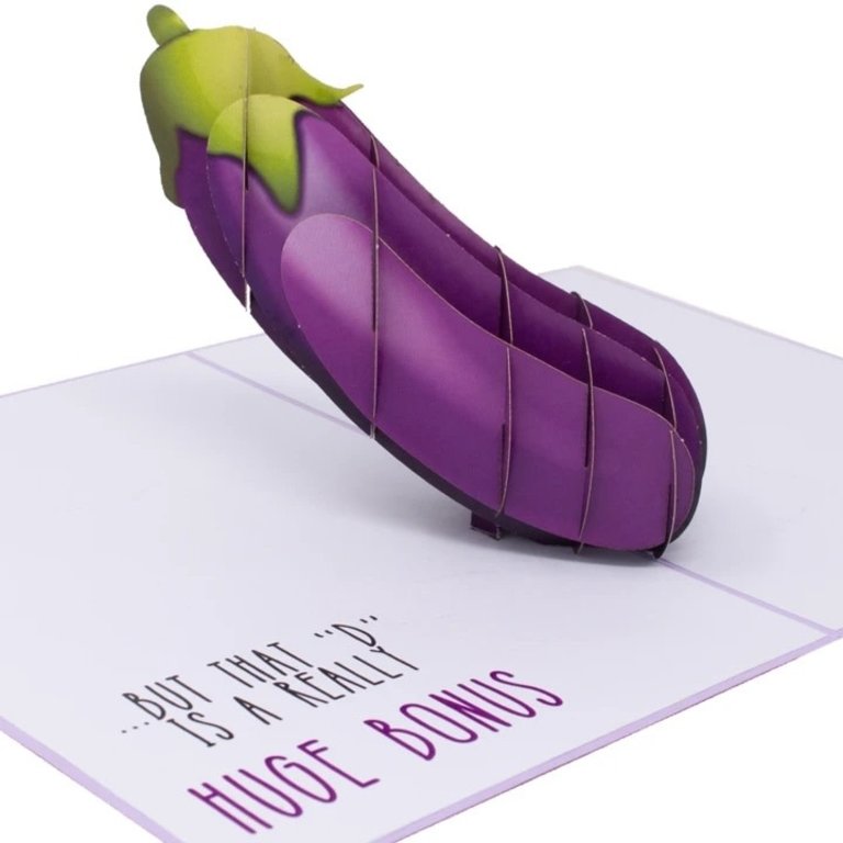Dirty Pop Cards Eggplant Emoji Card