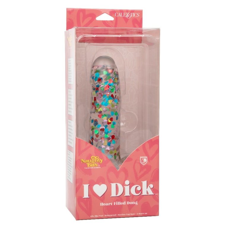 CalExotic Naughty Bits I Love Dick Heart-Filled Dong