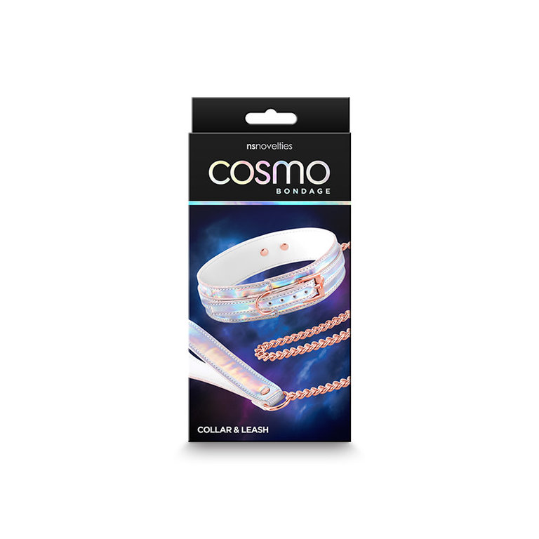 NS Novelties Cosmo Bondage - Collar w/Leash Holographic