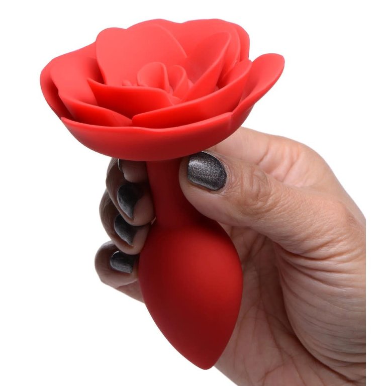 XR Brand Booty Bloom Silicone Rose Anal Plug - Medium