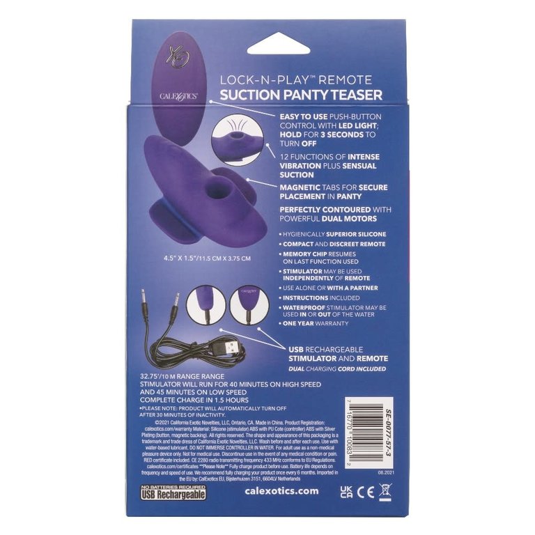 CalExotic Lock-N-Play Remote Suction Panty Teaser
