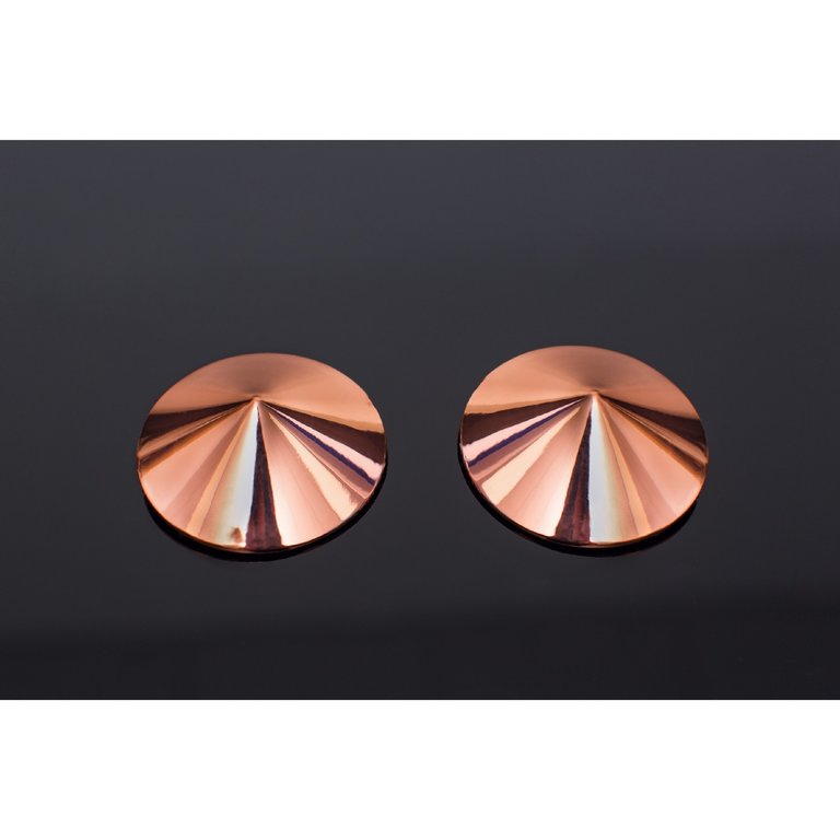 Coquette Pleasure Collection Rose Gold Reusable Metal Pasties