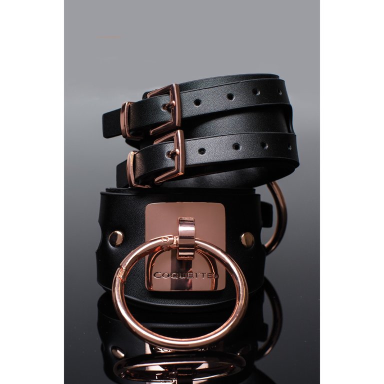 Coquette Pleasure Collection Rose Gold O-Ring Cuffs