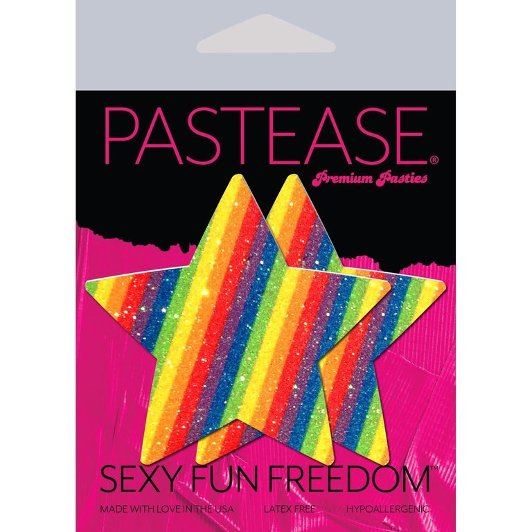 Pastease Double Rainbow Glittering Star Pasties