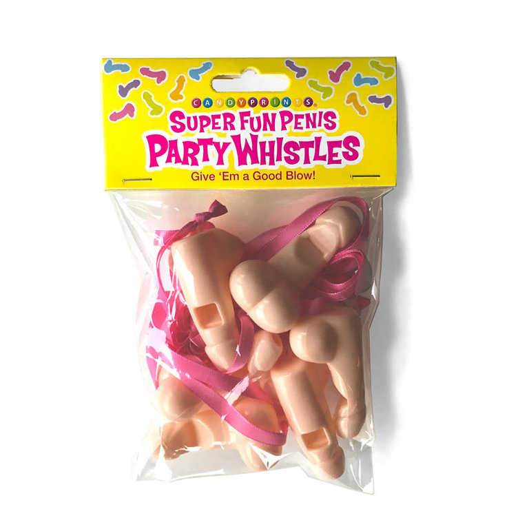 Candyprints Super Fun Penis Party Whistles - Bag of 6