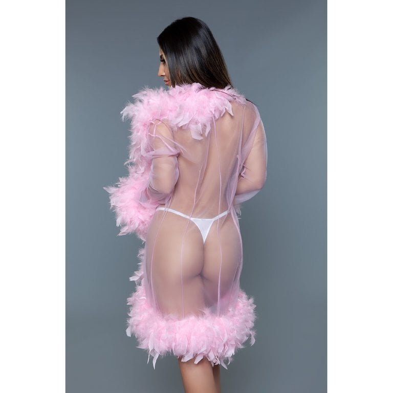 Be Wicked Short Deluxe Feather Robe