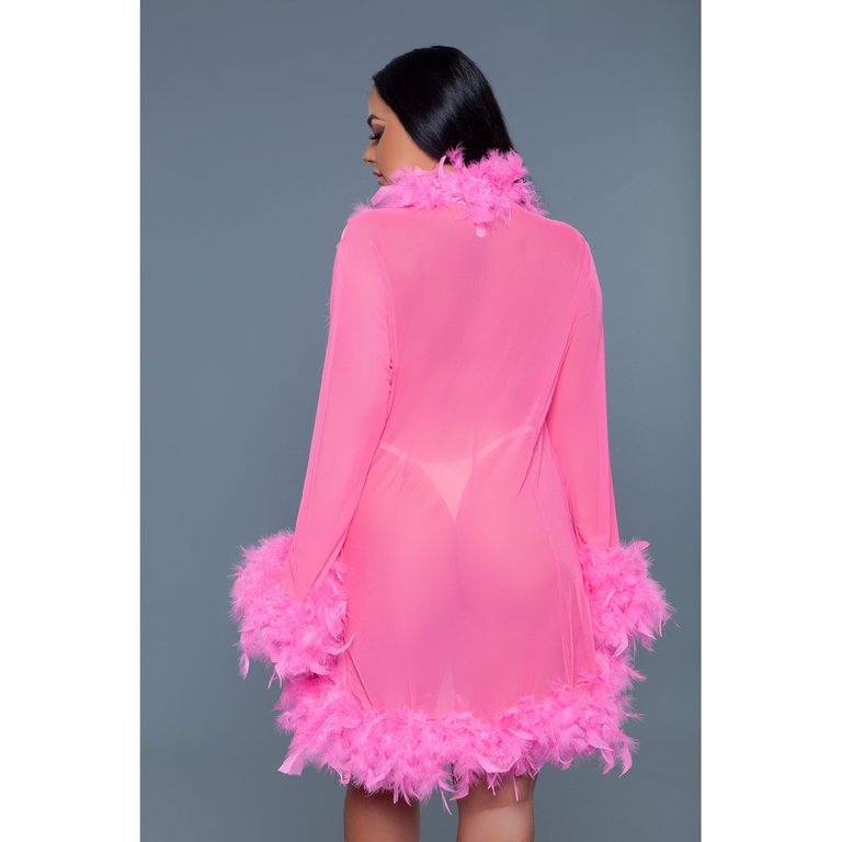 Be Wicked Short Deluxe Feather Robe