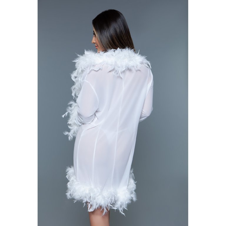 Be Wicked Short Deluxe Feather Robe