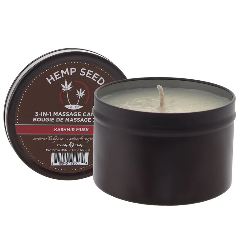 Earthly Body 3-In-1 Massage Hemp Candle -