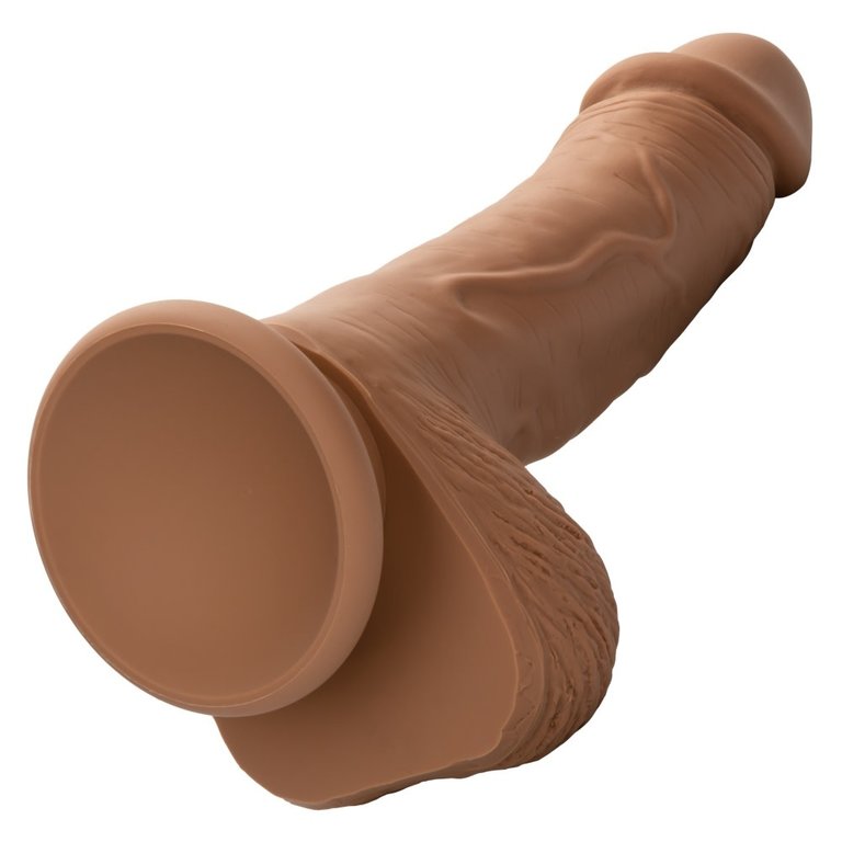 CalExotic Silicone Studs Dual Density Dong 5" Brown