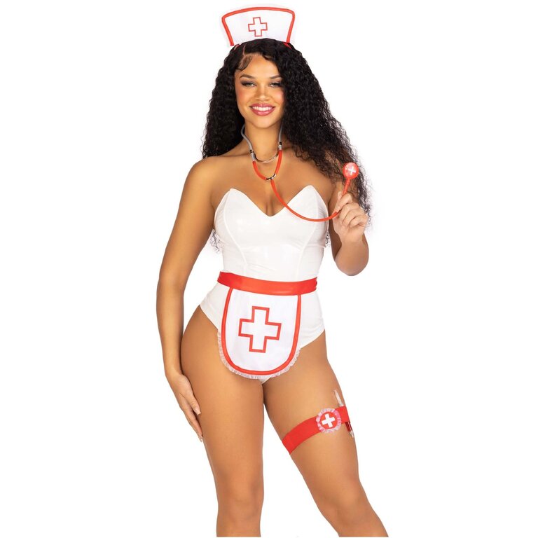 Leg Avenue Bad Medicine Naughty Nurse Five Piece Set - One Size Fits Most