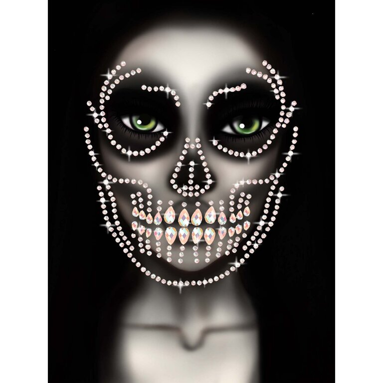 Leg Avenue Glow In The Dark Adhesive Skeleton Face Jewels