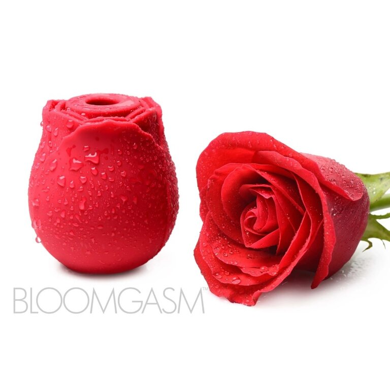 XR Brand The Rose Bloomgasm Suction Vibrator - Red