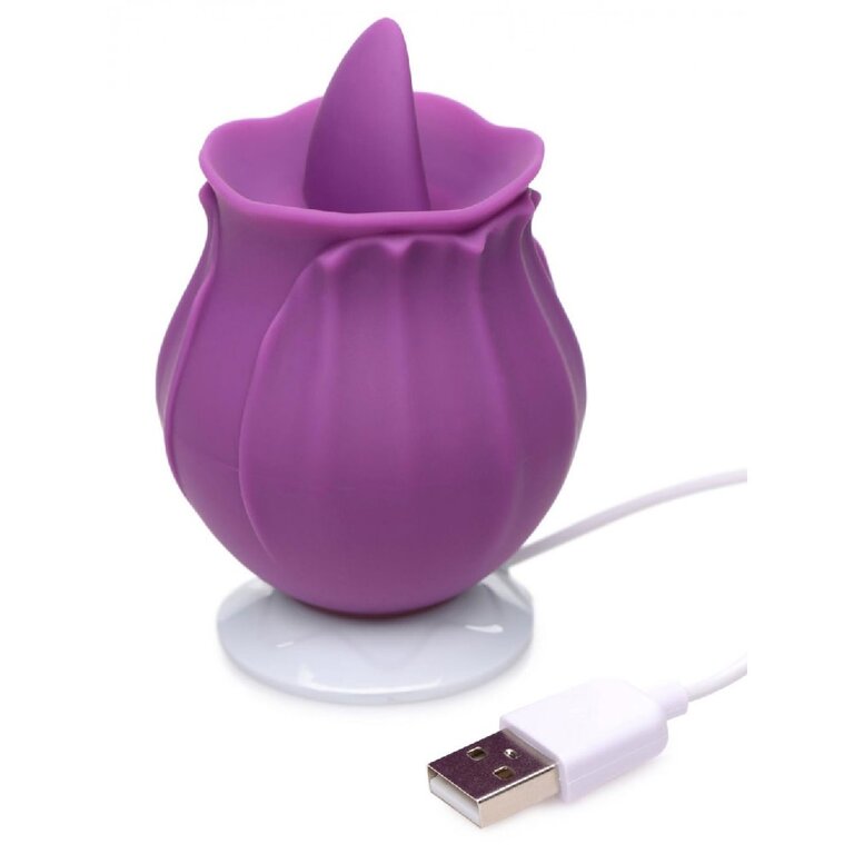 XR Brand The Rose Bloomgasm Licking Vibrator - Purple