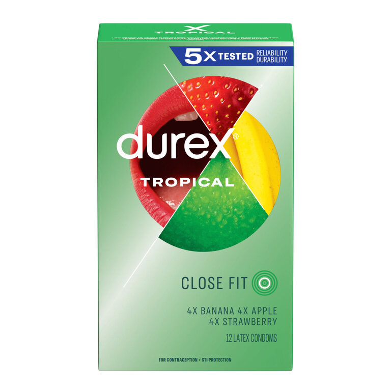 Durex Tropical Flavors Condom 12-pack