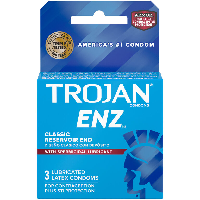 Trojan ENZ Spermicidal Condom 3-pack