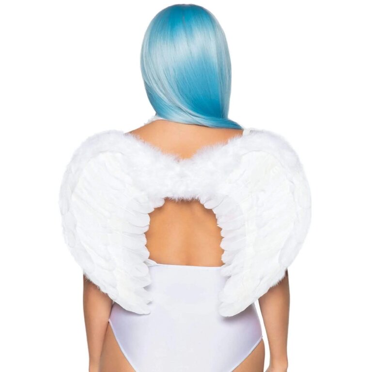 Leg Avenue Marabou Trimmed White Angel Wings