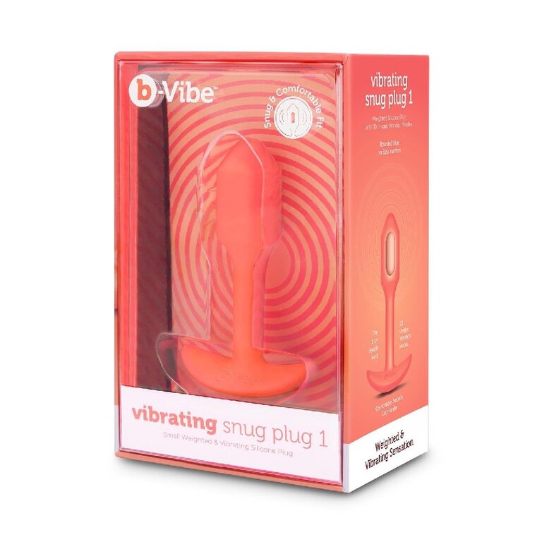b-Vibe b-Vibe Vibrating Snug Plug - Small Orange