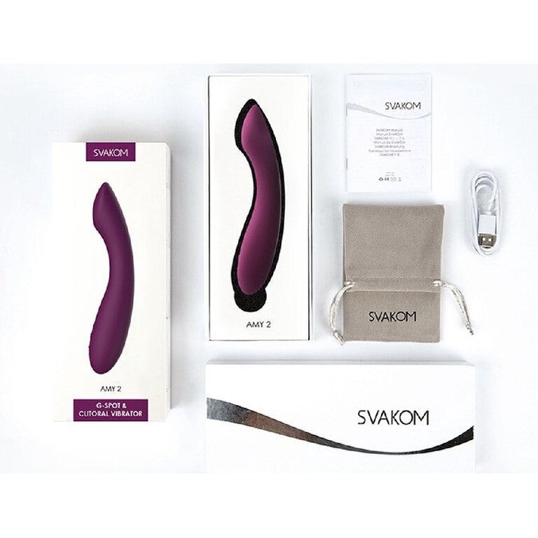 Svakom Amy 2 Rechargeable Flex Silicone Vibrator Violet