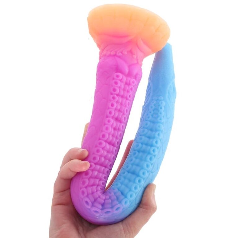 XR Brand Creature Cocks - Makara Glow-in-the-Dark Silicone Snake Dildo