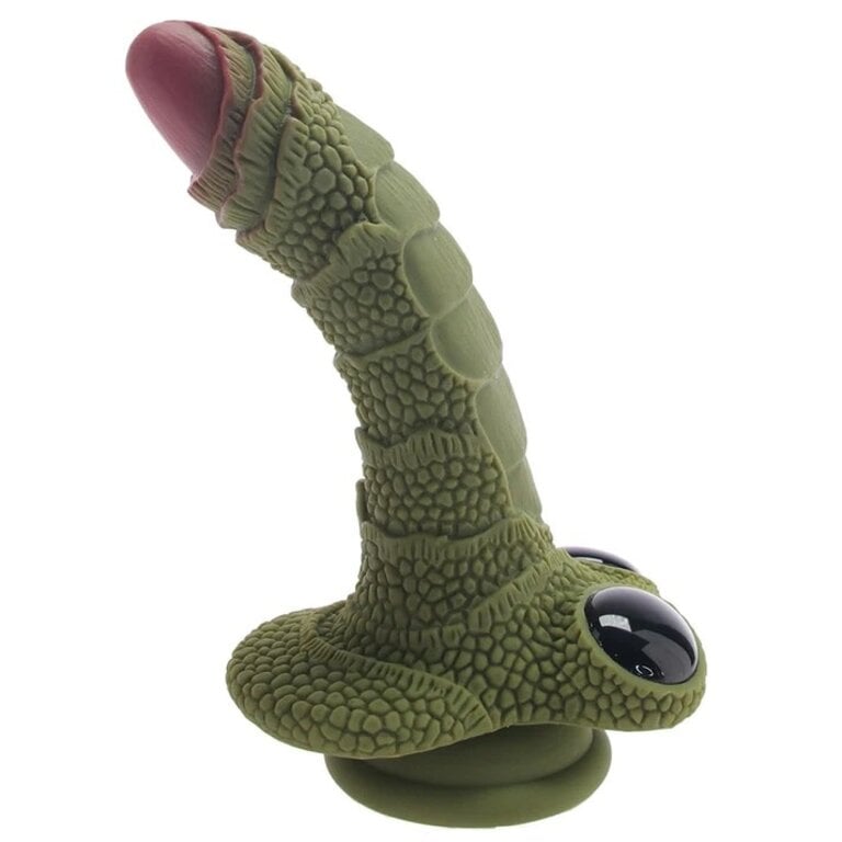 XR Brand Creature Cocks - Swamp Monster Green Scaly Silicone Dildo